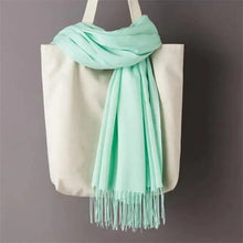Load image into Gallery viewer, Winter Women Scarf Female Scarves For Women Solid Shawl Wraps For Winter Casual Wear Travel Friendly Wool Tassel Scarf Fashion Solid Color Toddler Soft Warm Scarves
