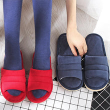 Load image into Gallery viewer, Winter Women Slippers Home Soft Slippers Flip Flops Plush Warm Hotel Sandals Anti Skid Bedroom Memory Foam Slippers Comfy Slip-On House Shoes With Anti-Skid Sole