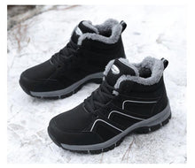 Load image into Gallery viewer, Winter Womens Mens Boots Plush Leather Waterproof Climbing Hunting Shoes Unisex Lace-up Outdoor Warm Hiking Boot Warm Ankle Cushionable Non-Slip Fashion Booties For Outdoor Walking