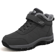 Load image into Gallery viewer, Winter Womens Mens Boots Plush Leather Waterproof Climbing Hunting Shoes Unisex Lace-up Outdoor Warm Hiking Boot Warm Ankle Cushionable Non-Slip Fashion Booties For Outdoor Walking