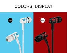 Load image into Gallery viewer, Wired in-Ear Headphones With Tangle-Free Cord Noise Isolating Bass Driven Sound Metal Earphones Carry Case Ear Bud Tips In-ear Earphone Super Bass Sound Sport Headset With Mic for Phones Ear Phone For Women 3.5mm