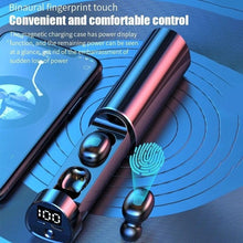 Load image into Gallery viewer, Wireless Bluetooth 5.1 Earphones Wireless Charging Case IPX8 Waterproof Stereo Headphones In Ear Built in Mic Headset Touch Control Earbuds Wireless Earbuds Case With Flashlight Noise Isolating Clear Calls Rich Bass In-Ear Sports Headset
