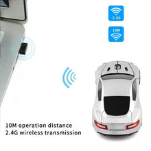 Load image into Gallery viewer, Wireless Mouse Blue Car Shaped Design 1600DPI Mouse USB Optical Ergonomic 3D Sports Car Mice For Laptop