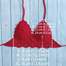 Load image into Gallery viewer, Woman Bikini Top Crochet Knit Separate Female Women Comfortable Beach Crochet Crop Summer Halter Tank Top Beach Knit Bra Beachwear Plus Size Bathing Suits Summer Beach Crochet Crop Tank Top