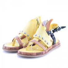 Load image into Gallery viewer, Woman Sandals Flat Casual Summer Sandals Women's Fashion Flip Flops Elegant Sandals Artificial Leather Platform Shoes Fashion Slides Ladies Lightweight Athletic Yoga Mat Sandals Slip On Thick Cushion Slippers Sandals