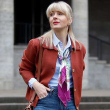 Load image into Gallery viewer, Flora - Silk Foulard - Berry