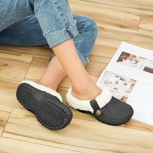 Load image into Gallery viewer, Women Autumn Winter New Warm Slippers Plush Waterproof Warm Slippers Clogs Couples Home Slipper Indoor Floor Shoes Waterproof Slippers Women Men Fur Lined Clogs Winter Garden Shoes