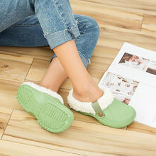 Load image into Gallery viewer, Women Autumn Winter New Warm Slippers Plush Waterproof Warm Slippers Clogs Couples Home Slipper Indoor Floor Shoes Waterproof Slippers Women Men Fur Lined Clogs Winter Garden Shoes