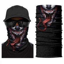 Load image into Gallery viewer, Women Balaclava Neck Gaiter Tubular Buff Bandana Scarf Headgear Bicycle Half Mask Face Cover Venom Headband Summer Men Beanie Hat Windproof Head Scarves Neck Warmer Cycling Camping Hiking Men Women Fashion Magic Scarves Turban Outdoor Headband