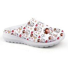 Load image into Gallery viewer, Women Beach Home Slippers Fashion Nurse Shoes Medical Doctor Sandals Summer Mesh Flats Sandals Lightweight Garden Clogs Quick-Drying Non-Slip Nurse Shoes For Women Home House Waterproof Slippers