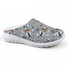 Load image into Gallery viewer, Women Beach Home Slippers Fashion Nurse Shoes Medical Doctor Sandals Summer Mesh Flats Sandals Lightweight Garden Clogs Quick-Drying Non-Slip Nurse Shoes For Women Home House Waterproof Slippers