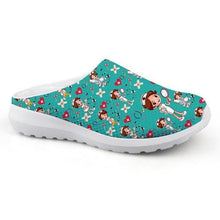 Load image into Gallery viewer, Women Beach Home Slippers Fashion Nurse Shoes Medical Doctor Sandals Summer Mesh Flats Sandals Lightweight Garden Clogs Quick-Drying Non-Slip Nurse Shoes For Women Home House Waterproof Slippers