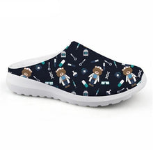 Load image into Gallery viewer, Women Beach Home Slippers Fashion Nurse Shoes Medical Doctor Sandals Summer Mesh Flats Sandals Lightweight Garden Clogs Quick-Drying Non-Slip Nurse Shoes For Women Home House Waterproof Slippers