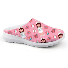 Load image into Gallery viewer, Women Beach Home Slippers Fashion Nurse Shoes Medical Doctor Sandals Summer Mesh Flats Sandals Lightweight Garden Clogs Quick-Drying Non-Slip Nurse Shoes For Women Home House Waterproof Slippers