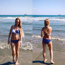 Load image into Gallery viewer, Women Bikini Set Push Up Female Swimsuit Swimwear Swim Two Piece Brazilian Bathing Suit Large Plus Size Women's Twist Front High Waist Bikini Swimsuit Drawstring Tie Side Bottom Two Piece Bathing Suit