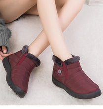 Load image into Gallery viewer, Women Boots Fashion Waterproof Snow Boots For Winter Casual Lightweight Ankle Warm Winter Boots Fur Lined Warm Ankle Boots Slip On Waterproof Shoes Comfortable Soft Design For Female