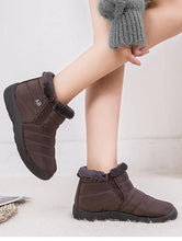 Load image into Gallery viewer, Women Boots Fashion Waterproof Snow Boots For Winter Casual Lightweight Ankle Warm Winter Boots Fur Lined Warm Ankle Boots Slip On Waterproof Shoes Comfortable Soft Design For Female
