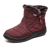 Load image into Gallery viewer, Women Boots Fashion Waterproof Snow Boots For Winter Casual Lightweight Ankle Warm Winter Boots Fur Lined Warm Ankle Boots Slip On Waterproof Shoes Comfortable Soft Design For Female