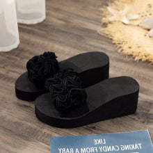 Load image into Gallery viewer, Women Bow Summer Sandals Slipper Indoor Outdoor Flip-flops Beach Shoes New Fashion Casual Flower Slipper High Heeled Bow-Knot Platform Flip Flops Beach Sandals Fashion Summer Slippers