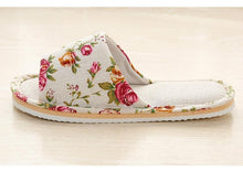 Load image into Gallery viewer, Women Casual Floral Indoor Home Slippers Flower Soft Slippers Spring Autumn Flip Flops Slides Slippers Cozy Casual Footwear Cloth Slippers Open Toe Low-Top Flat Slipper Indoor House Slippers