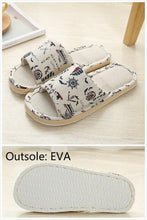 Load image into Gallery viewer, Women Casual Floral Indoor Home Slippers Flower Soft Slippers Spring Autumn Flip Flops Slides Slippers Cozy Casual Footwear Cloth Slippers Open Toe Low-Top Flat Slipper Indoor House Slippers