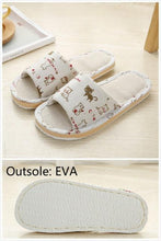 Load image into Gallery viewer, Women Casual Floral Indoor Home Slippers Flower Soft Slippers Spring Autumn Flip Flops Slides Slippers Cozy Casual Footwear Cloth Slippers Open Toe Low-Top Flat Slipper Indoor House Slippers