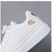 Load image into Gallery viewer, Women Casual New Spring Sneakers Fashion Embroidered White Sneakers Breathable Flower Lace-Up Leather Casual Sports Flat Low Top Sneaker
