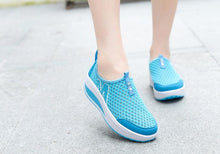 Load image into Gallery viewer, Women Casual Sneakers Sport Fashion Height Increasing Woman Breathable Air Mesh Sneakers Platform Tennis Walking Sneakers Comfortable Lightweight Casual Fitness Shoes