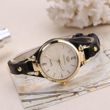 Load image into Gallery viewer, Women Casual Watches Round Dial PU Leather Strap Wristwatch Analog Quartz Watch Fashion Luxury Wrist Watch Unisex Watches Leather Band Analog Quartz Wrist Watch
