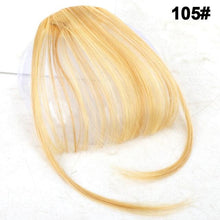 Load image into Gallery viewer, Women Clip In Hair Bangs Hairpiece Synthetic Fake Hair Piece Clip In Hair Extensions Front Natural Flat Neat Fringe Bangs With Temples For Women One Piece Hairpiece