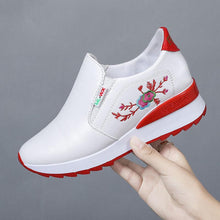 Load image into Gallery viewer, Women Comfortable Casual Shoes Summer Slip On Mixed Colors Increasing Height Sneakers Fashion High Top Hidden Heel Shoes Casual Platform Ankle Boots