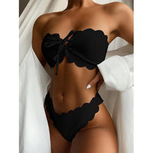 Load image into Gallery viewer, Women Dot Bikini Women Two Piece Swimsuit Women's Bikini Set Swimsuit Micro Strapless 2 Piece Bathing Suit Tie Side Bikini Bottoms Push Up Swimwear Bathing Suit Beach Wear Swimming Suit