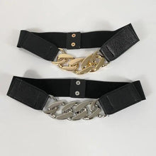 Load image into Gallery viewer, Women Elegant Elastic Stretch Wide Dress Belt Big Chain Waistbands For Women Luxury Party Belts For Dresses