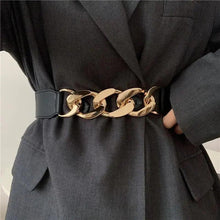Load image into Gallery viewer, Women Elegant Elastic Stretch Wide Dress Belt Big Chain Waistbands For Women Luxury Party Belts For Dresses