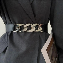 Load image into Gallery viewer, Women Elegant Elastic Stretch Wide Dress Belt Big Chain Waistbands For Women Luxury Party Belts For Dresses