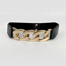 Load image into Gallery viewer, Women Elegant Elastic Stretch Wide Dress Belt Big Chain Waistbands For Women Luxury Party Belts For Dresses