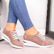 Load image into Gallery viewer, Women Fashion Breathable Platform Shoes Lightweight Non Slip Tennis High Fashion Comfy Fashion Breathable Girls Comfort Casual Lace Up Woman Walking Shoes