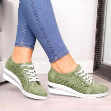 Load image into Gallery viewer, Women Fashion Breathable Platform Shoes Lightweight Non Slip Tennis High Fashion Comfy Fashion Breathable Girls Comfort Casual Lace Up Woman Walking Shoes