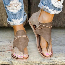 Load image into Gallery viewer, Women Flat Sandals Leopard Snake Print Summer Shoes Beach Leather Sandals Retro Flip Flops Slippers Women Casual Summer Flat Sandal Open Toe Beach Back Zipper T-Strap Outdoor Sandals