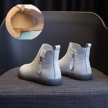 Load image into Gallery viewer, Women Genuine Leather Ankle Boots Warm Fur Waterproof Slip On Super Comfortable Booties Autumn Winter Shoes Keep Warm Anti-Slip Soft Sole Warm Fur Lined Winter Ankle Booties