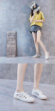 Load image into Gallery viewer, Women Genuine Leather Sneakers Summer White Lacing Flat Woman Casual mfortable Casual Everyday Walking Fashion Outdoor Sneakers
