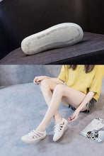 Load image into Gallery viewer, Women Genuine Leather Sneakers Summer White Lacing Flat Woman Casual mfortable Casual Everyday Walking Fashion Outdoor Sneakers