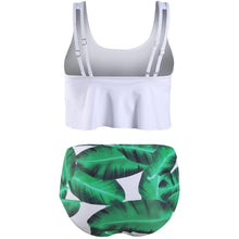 Load image into Gallery viewer, Women High Waist Bikini Plus Size Swimwear Summer Swimsuit Beach Bathing Suit Ruffle Bikini Floral Printed Ruffle High Waist Bikini Set Women's Tummy Control Bathing Suit Swimsuit Flounce Peplum