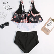 Load image into Gallery viewer, Women High Waist Bikini Plus Size Swimwear Summer Swimsuit Beach Bathing Suit Ruffle Bikini Floral Printed Ruffle High Waist Bikini Set Women's Tummy Control Bathing Suit Swimsuit Flounce Peplum