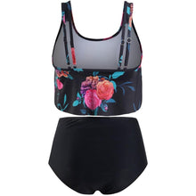 Load image into Gallery viewer, Women High Waist Bikini Plus Size Swimwear Summer Swimsuit Beach Bathing Suit Ruffle Bikini Floral Printed Ruffle High Waist Bikini Set Women's Tummy Control Bathing Suit Swimsuit Flounce Peplum