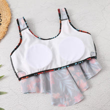 Load image into Gallery viewer, Women High Waist Bikini Plus Size Swimwear Summer Swimsuit Beach Bathing Suit Ruffle Bikini Floral Printed Ruffle High Waist Bikini Set Women's Tummy Control Bathing Suit Swimsuit Flounce Peplum