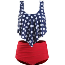 Load image into Gallery viewer, Women High Waist Bikini Plus Size Swimwear Summer Swimsuit Beach Bathing Suit Ruffle Bikini Floral Printed Ruffle High Waist Bikini Set Women's Tummy Control Bathing Suit Swimsuit Flounce Peplum