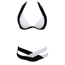 Load image into Gallery viewer, Women High Waist Bikini Swimsuit Swimwear Women's 2 Piece Swimsuits Scoop Neck High Waist Bikini Set Female Elegant Bikini Comfortable Swimming Set Large Size Bathing Suit