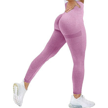 Load image into Gallery viewer, Women High Waist Leggings Female Gym Workout Legging Seamless Leggings Women Push Up Sport Girls Tight Bottom Lift Leggings Yoga Pants Fitness Fashion Push Up Seamless Leggings Breathable Workout Pants