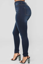 Load image into Gallery viewer, Women High Waist Stretch Hip Lift Denim Skinny Pants Jeans Full Length Sexy Slim Bleachded Solid Color Pants